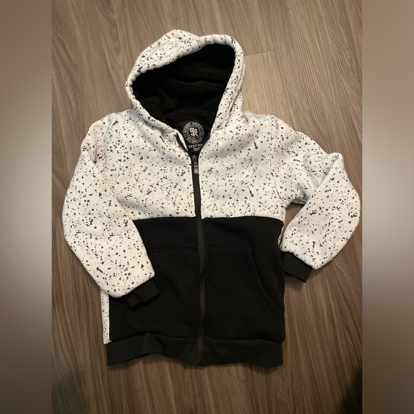 Street Rules Other - Street Rules Clothing Boys Black and White Speckled Hoodie size 10/12